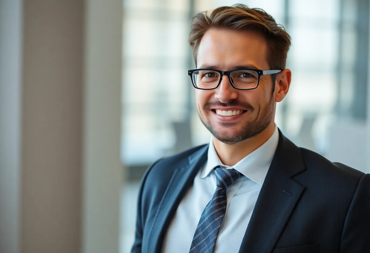 Professional headshot of a confident businessman.