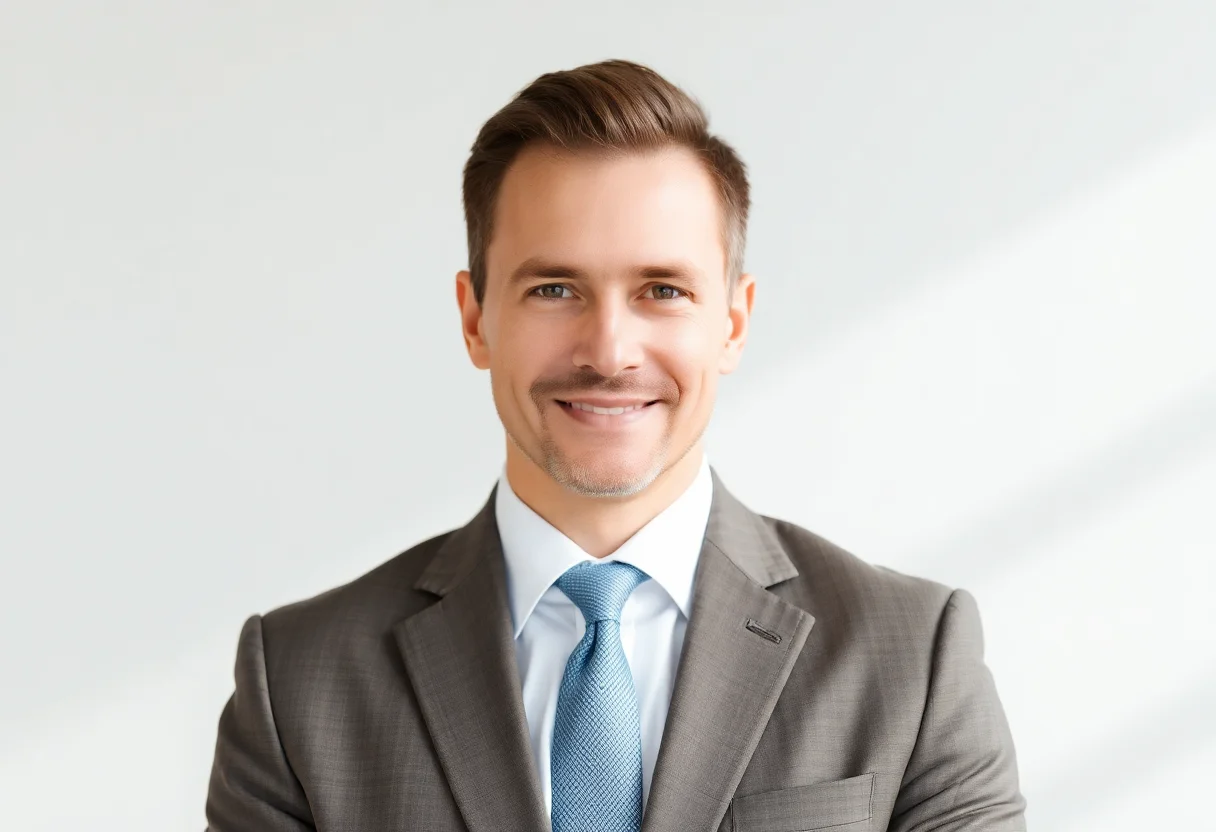 Professional headshot of a man in a suit.